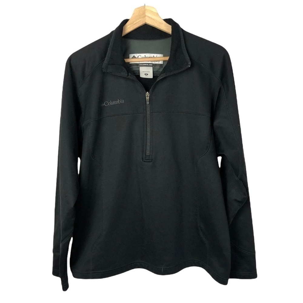 Columbia Black Softshell Half Zip Pullover Jacket M